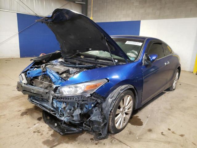 1HGCS22839A005871 - 2009 HONDA ACCORD EXL BLUE photo 2