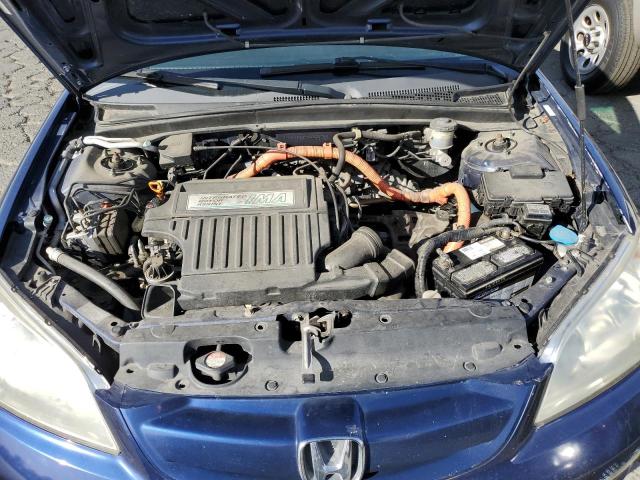 JHMES96675S026752 - 2005 HONDA CIVIC HYBR BLUE photo 7