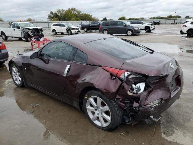 JN1AZ34D53T109665 - 2003 NISSAN 350Z COUPE BURGUNDY photo 3