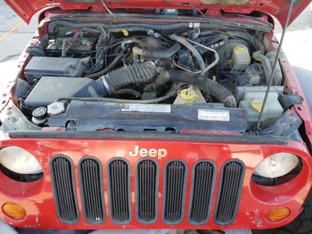 1J4GA39127L101973 - 2007 JEEP WRANGLER X RED photo 7