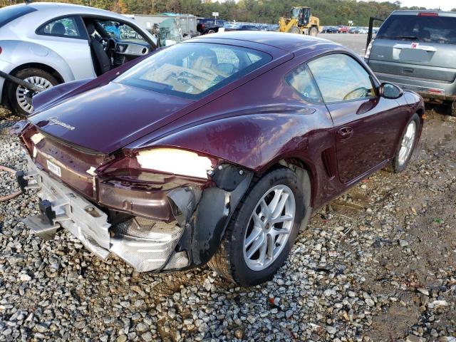 WP0AA29857U762376 - 2007 PORSCHE CAYMAN S BURGUNDY photo 4