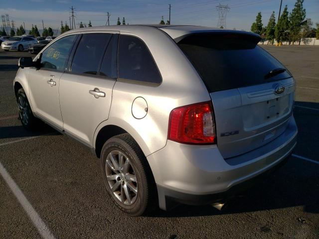 2FMDK3JC4DBB51686 - 2013 FORD EDGE SEL SILVER photo 3