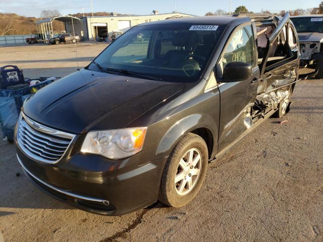 2C4RC1BG1CR170571 - 2012 CHRYSLER TOWN & COU BLACK photo 2