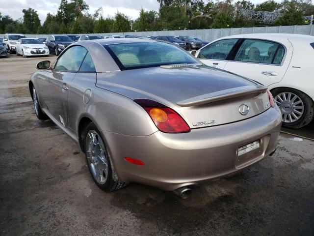 JTHFN48Y020023745 - 2002 LEXUS SC 430 TAN photo 3