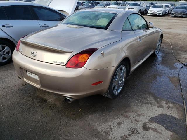 JTHFN48Y020023745 - 2002 LEXUS SC 430 TAN photo 4