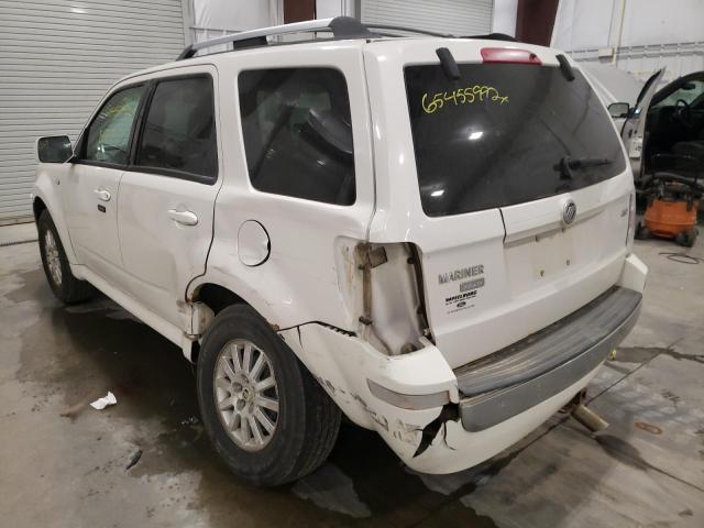 4M2CU97G19KJ21172 - 2009 MERCURY MARINER PR WHITE photo 3