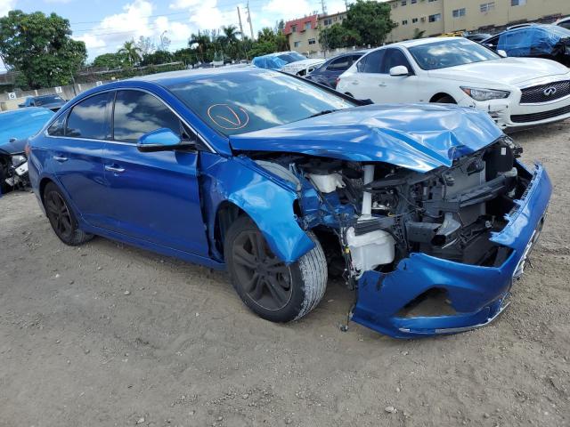 5NPE34AF3JH691925 - 2018 HYUNDAI SONATA SPO BLUE photo 4