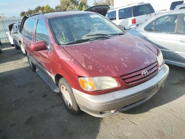 4T3ZF13C92U477526 - 2002 TOYOTA SIENNA LE BURGUNDY photo 1