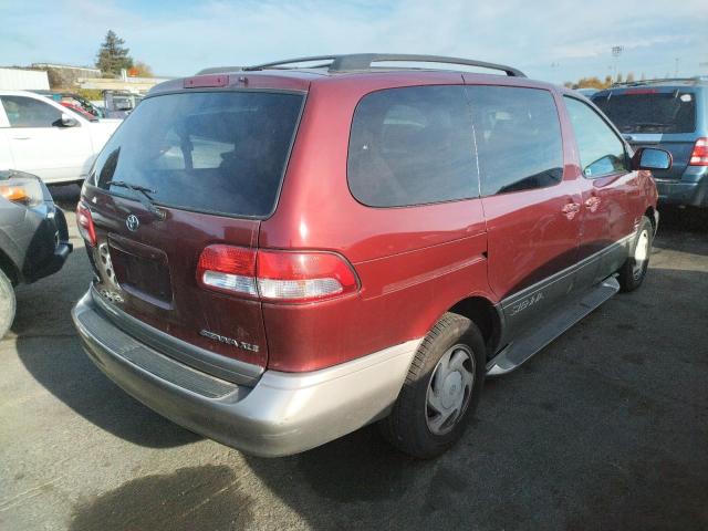 4T3ZF13C92U477526 - 2002 TOYOTA SIENNA LE BURGUNDY photo 4