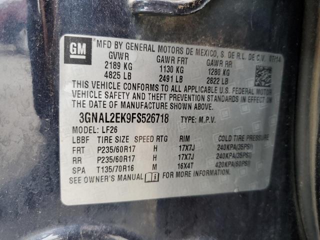 3GNAL2EK9FS526718 - 2015 CHEVROLET CAPTIVA LS 蓝色 照片 13