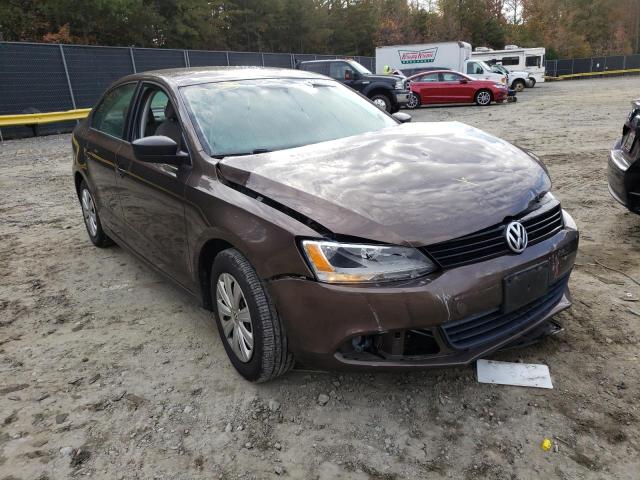 3VW2K7AJ6EM224572 - 2014 VOLKSWAGEN JETTA BASE BROWN photo 1