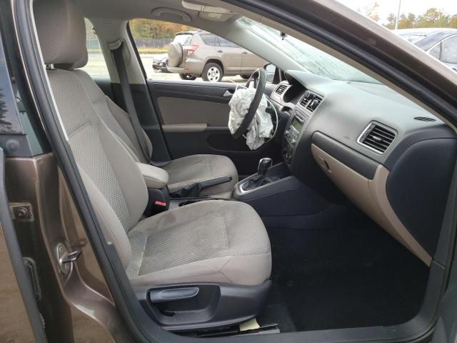 3VW2K7AJ6EM224572 - 2014 VOLKSWAGEN JETTA BASE BROWN photo 5