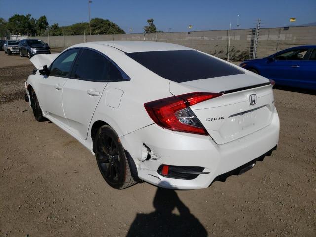 19XFC2E81KE009196 - 2019 HONDA CIVIC SPOR WHITE photo 3