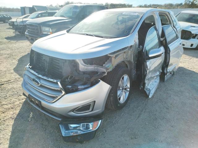 2FMPK4J99JBB26740 - 2018 FORD EDGE SEL SILVER photo 2