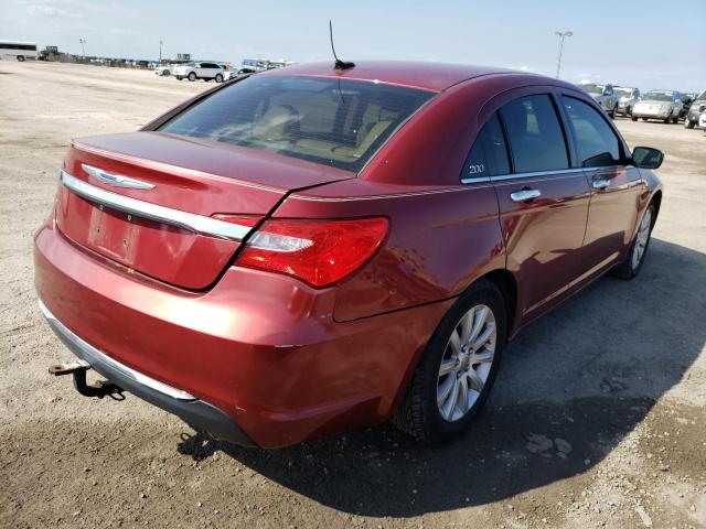 1C3CCBCG8EN135301 - 2014 CHRYSLER 200 LIMITE RED photo 4