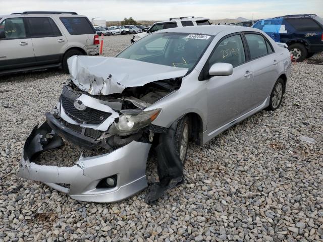 1NXBU4EE5AZ242474 - 2010 TOYOTA COROLA SILVER photo 2