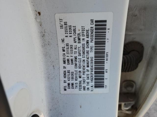 1HGCR2F88EA036940 - 2014 HONDA ACCORD EXL WHITE photo 12