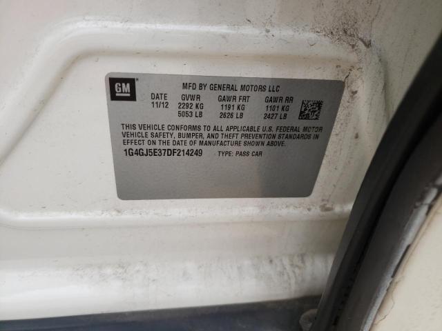 1G4GJ5E37DF214249 - 2013 BUICK LACROSSE T WHITE photo 10