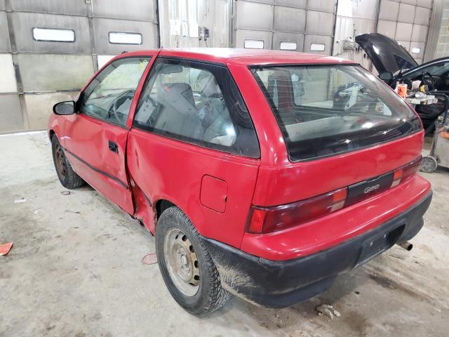 2C1MR246XR6803546 - 1994 CHEVROLET GEO METRO RED photo 3