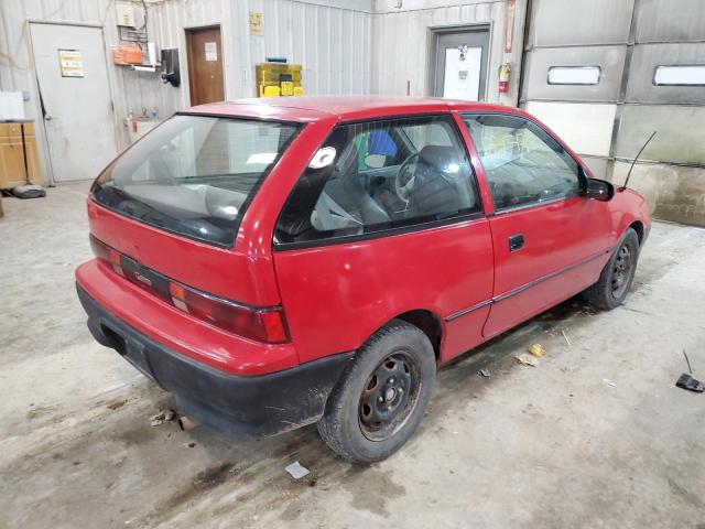 2C1MR246XR6803546 - 1994 CHEVROLET GEO METRO RED photo 4