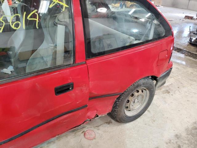 2C1MR246XR6803546 - 1994 CHEVROLET GEO METRO RED photo 9