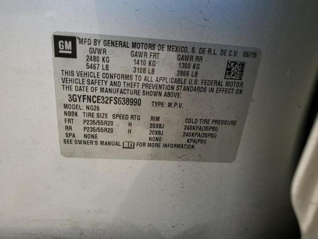 3GYFNCE32FS638990 - 2015 CADILLAC SRX PERFOR 银色 照片 13