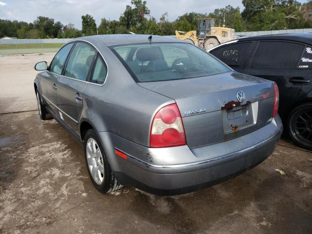 WVWAD63B15P031605 - 2005 VOLKSWAGEN PASSAT GLS GRAY photo 3