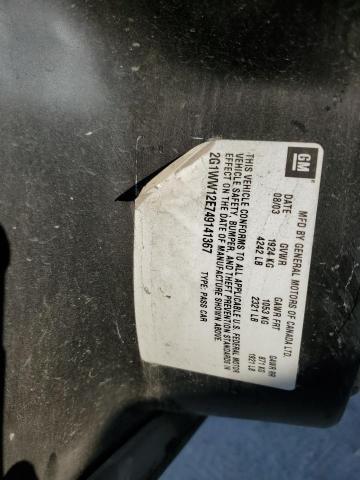 2G1WW12E749141367 - 2004 CHEVROLET MONTE CARL 黑色 照片 10