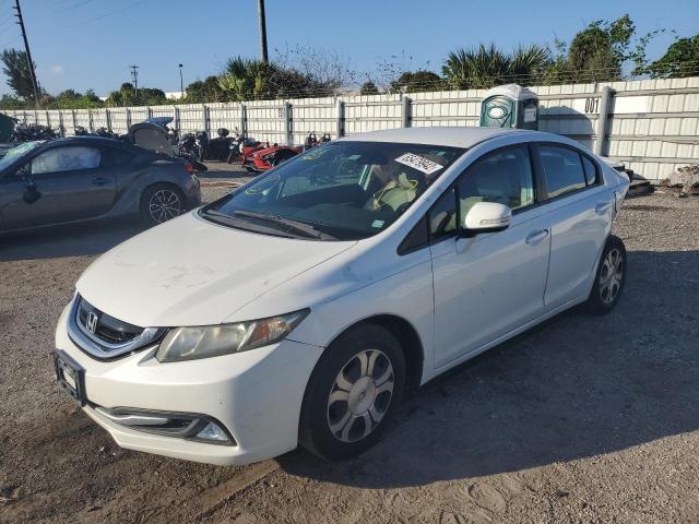 19XFB4F2XDE000606 - 2013 HONDA CIVIC HYBR WHITE photo 2