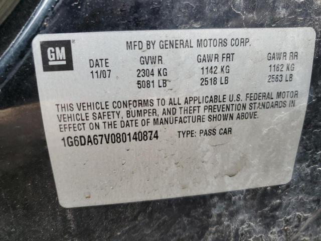 1G6DA67V080140874 - 2008 CADILLAC STS BLACK photo 10