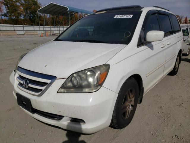 5FNRL38726B438269 - 2006 HONDA ODYSSEY EX WHITE photo 2