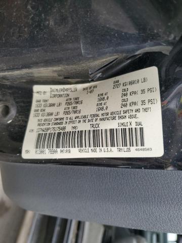 1D7HW58P17S175488 - 2007 DODGE DAKOTA QUA BLACK photo 10