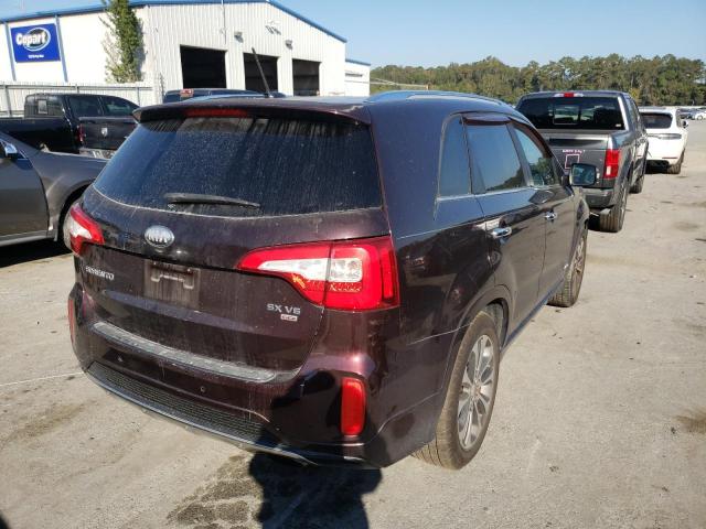 5XYKWDA79EG466814 - 2014 KIA SORENTO SX BURGUNDY photo 4