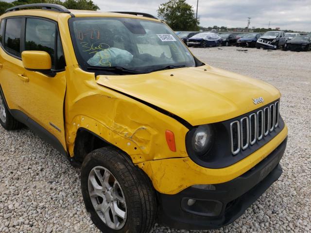 ZACCJABB3JPH54102 - 2018 JEEP RENEGADE L YELLOW photo 9