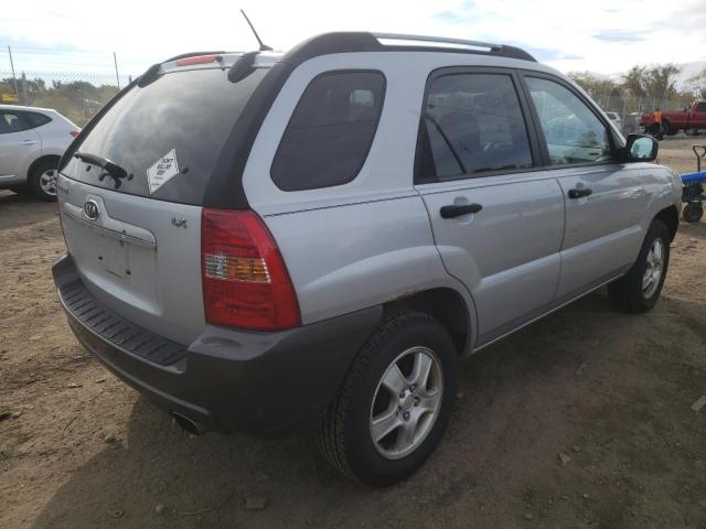 KNDJF724077335854 - 2007 KIA SPORTAGE SILVER photo 4