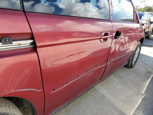 5FNRL18814B126731 - 2004 HONDA ODYSSEY EX RED photo 9