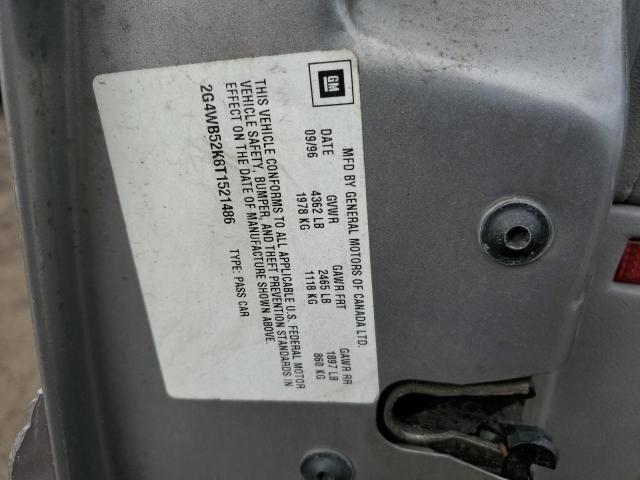 2G4WB52K8T1521486 - 1996 BUICK REGAL CUST TAN photo 10