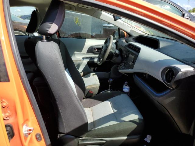 JTDKDTB3XC1013424 - 2012 TOYOTA PRIUS C ORANGE photo 5