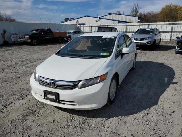 2HGFB2F67CH544427 - 2012 HONDA CIVIC HF WHITE photo 2