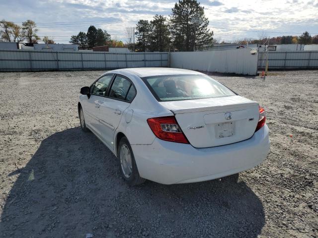 2HGFB2F67CH544427 - 2012 HONDA CIVIC HF WHITE photo 3