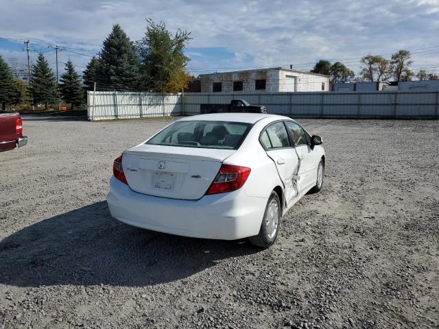 2HGFB2F67CH544427 - 2012 HONDA CIVIC HF WHITE photo 4