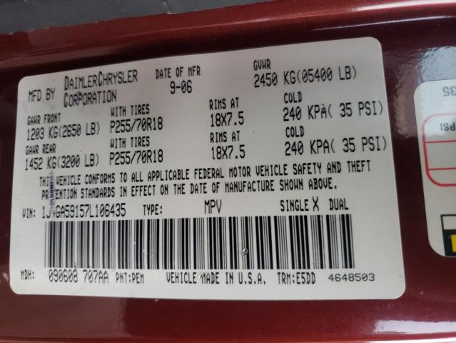 1J4GA59157L106435 - 2007 JEEP WRANGLER S MAROON photo 10