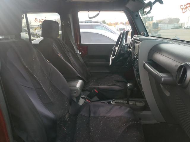 1J4GA59157L106435 - 2007 JEEP WRANGLER S MAROON photo 5