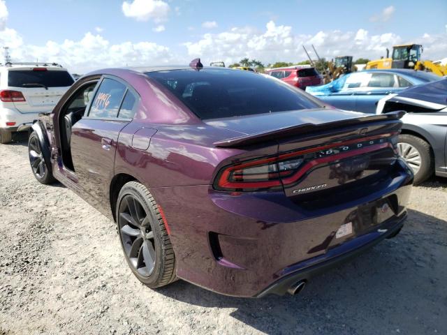 2C3CDXHG4LH208222 - 2020 DODGE CHARGER GT PURPLE photo 3