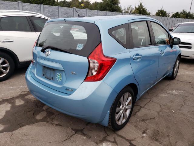 3N1CE2CP4EL409490 - 2014 NISSAN VERSA NOTE BLUE photo 4