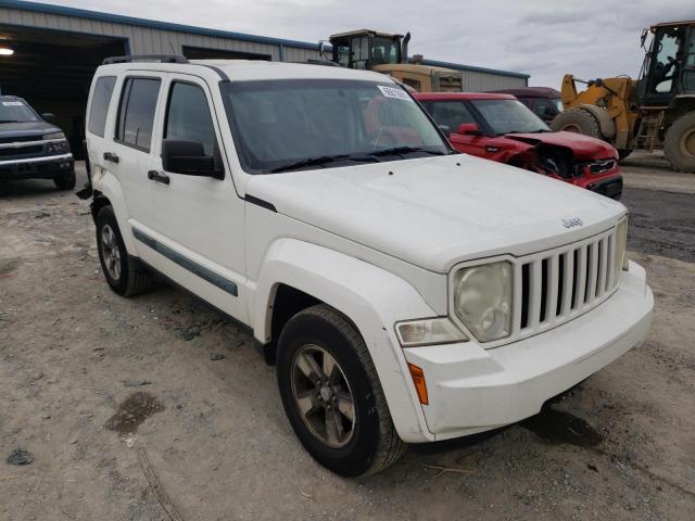 1J8GP28K48W208380 - 2008 JEEP LIBERTY SP WHITE photo 1