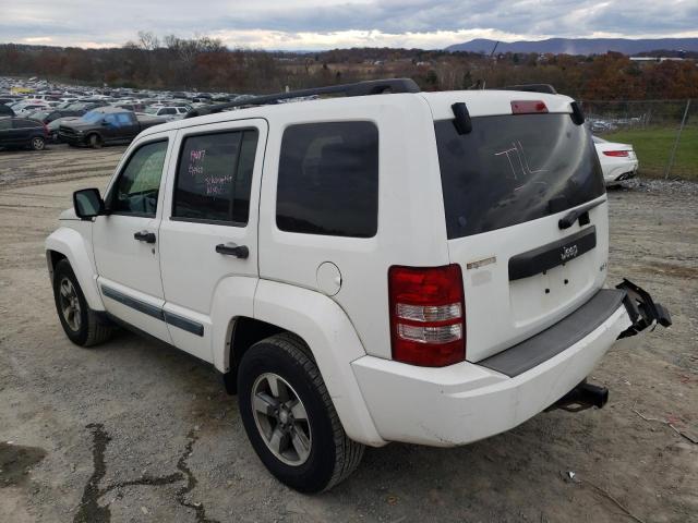 1J8GP28K48W208380 - 2008 JEEP LIBERTY SP WHITE photo 3