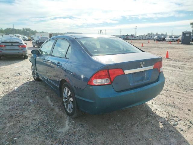 2HGFA16979H500590 - 2009 HONDA CIVIC EXL Көк фото 3