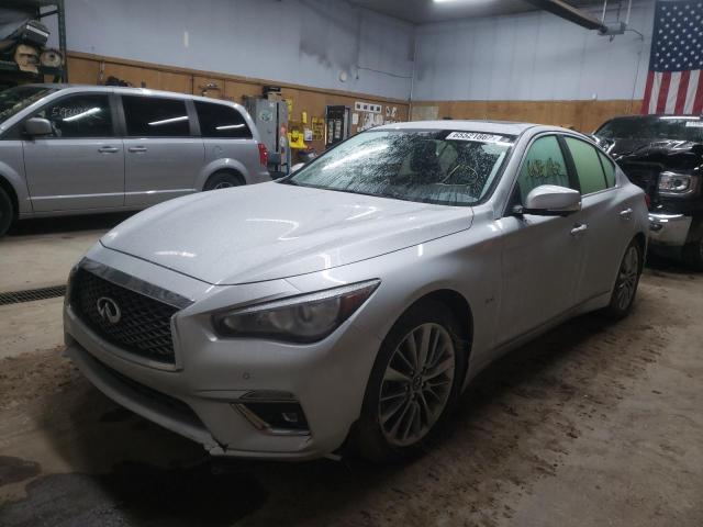 JN1EV7AR7JM611993 - 2018 INFINITI Q50 LUXE SILVER photo 2