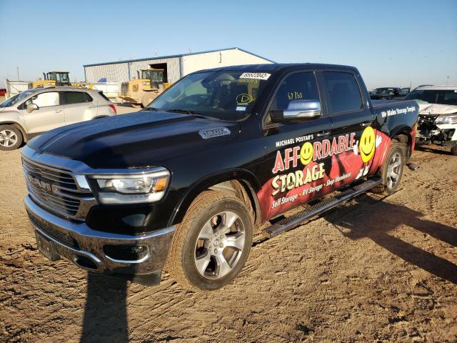 1C6SRFJT2KN553112 - 2019 RAM 1500 LARAM BLACK photo 2